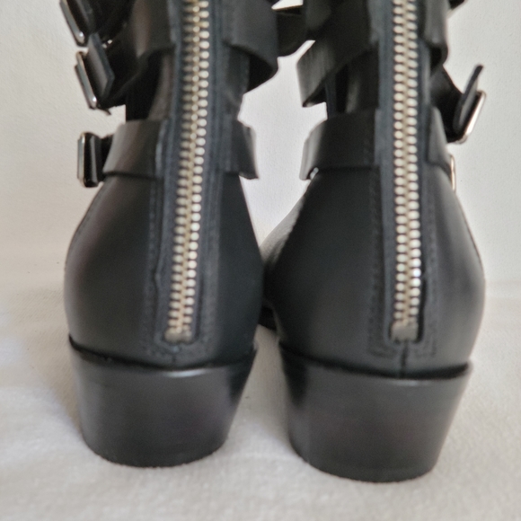 All Saints Naomi Cutout black leather bootie - Picture 9 of 15